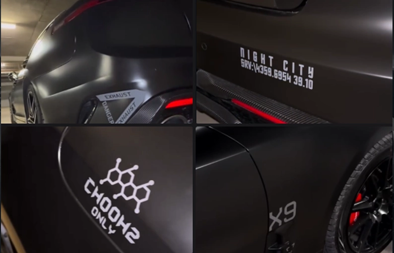 Cyberpunk roof graphic